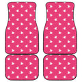 White Dove Breast Cancer Pattern Print Front and Back Car Floor Mats