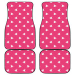 White Dove Breast Cancer Pattern Print Front and Back Car Floor Mats