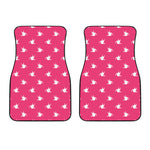 White Dove Breast Cancer Pattern Print Front Car Floor Mats