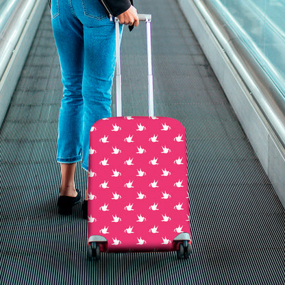 White Dove Breast Cancer Pattern Print Luggage Cover