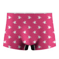 White Dove Breast Cancer Pattern Print Men's Boxer Briefs