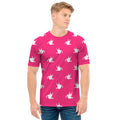 White Dove Breast Cancer Pattern Print Men's T-Shirt