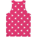 White Dove Breast Cancer Pattern Print Men's Tank Top