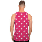 White Dove Breast Cancer Pattern Print Men's Tank Top