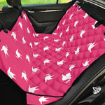 White Dove Breast Cancer Pattern Print Pet Car Back Seat Cover