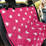 White Dove Breast Cancer Pattern Print Pet Car Back Seat Cover