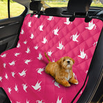 White Dove Breast Cancer Pattern Print Pet Car Back Seat Cover
