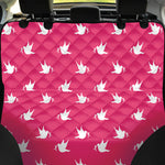 White Dove Breast Cancer Pattern Print Pet Car Back Seat Cover