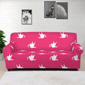 White Dove Breast Cancer Pattern Print Sofa Cover