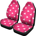 White Dove Breast Cancer Pattern Print Universal Fit Car Seat Covers