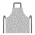 White Eggplant Drawing Print Apron
