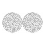 White Eggplant Drawing Print Car Coasters