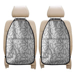 White Eggplant Drawing Print Car Seat Organizers