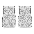 White Eggplant Drawing Print Front Car Floor Mats