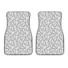 White Eggplant Drawing Print Front Car Floor Mats