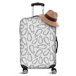 White Eggplant Drawing Print Luggage Cover