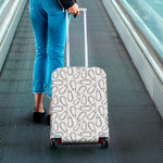 White Eggplant Drawing Print Luggage Cover