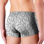 White Eggplant Drawing Print Men's Boxer Briefs