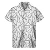 White Eggplant Drawing Print Men's Short Sleeve Shirt