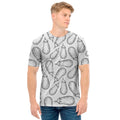 White Eggplant Drawing Print Men's T-Shirt