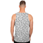 White Eggplant Drawing Print Men's Tank Top