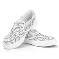 White Eggplant Drawing Print White Slip On Sneakers