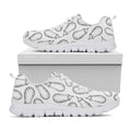 White Eggplant Drawing Print White Running Shoes
