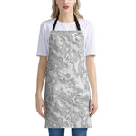 White Electric Lightning Print Apron