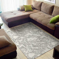 White Electric Lightning Print Floor Mat