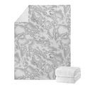 White Electric Lightning Print Blanket