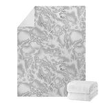 White Electric Lightning Print Blanket