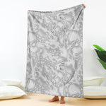 White Electric Lightning Print Blanket