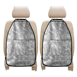 White Electric Lightning Print Car Seat Organizers