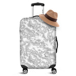 White Electric Lightning Print Luggage Cover