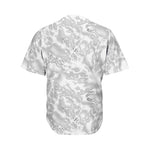 White Electric Lightning Print Men's Baseball Jersey