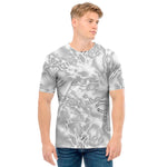 White Electric Lightning Print Men's T-Shirt