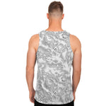 White Electric Lightning Print Men's Tank Top