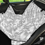 White Electric Lightning Print Pet Car Back Seat Cover