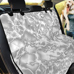White Electric Lightning Print Pet Car Back Seat Cover