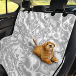 White Electric Lightning Print Pet Car Back Seat Cover