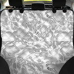 White Electric Lightning Print Pet Car Back Seat Cover