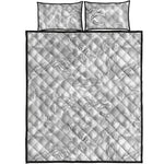 White Electric Lightning Print Quilt Bed Set