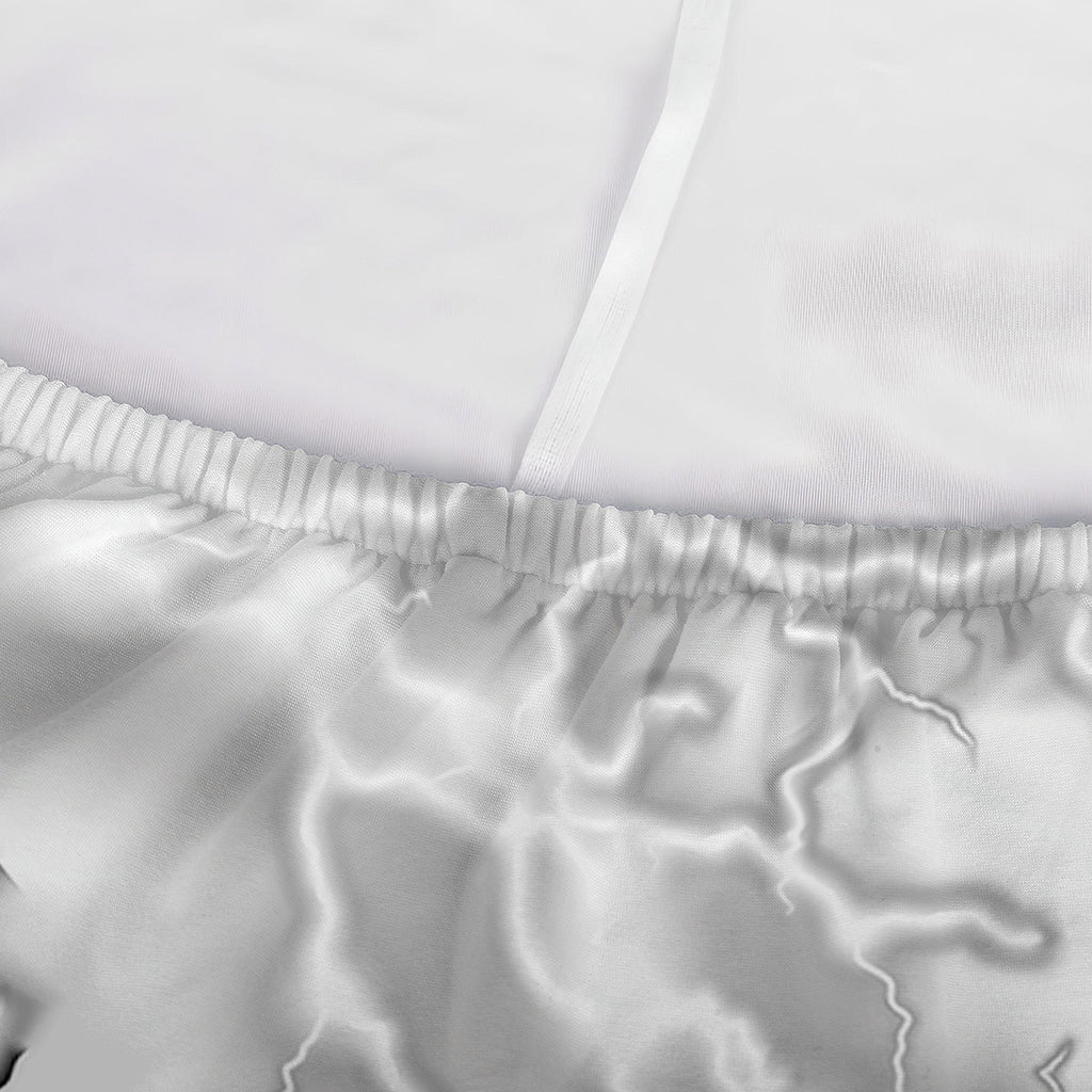 White Electric Lightning Print Sofa Cover