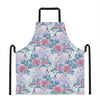 White Fairy Rose Unicorn Pattern Print Apron