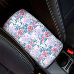 White Fairy Rose Unicorn Pattern Print Car Center Console Cover