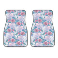 White Fairy Rose Unicorn Pattern Print Front Car Floor Mats