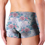 White Fairy Rose Unicorn Pattern Print Men's Boxer Briefs