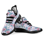 White Fairy Rose Unicorn Pattern Print Mesh Knit Shoes GearFrost