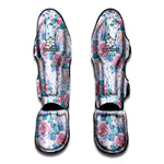White Fairy Rose Unicorn Pattern Print Muay Thai Shin Guard