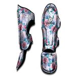 White Fairy Rose Unicorn Pattern Print Muay Thai Shin Guard